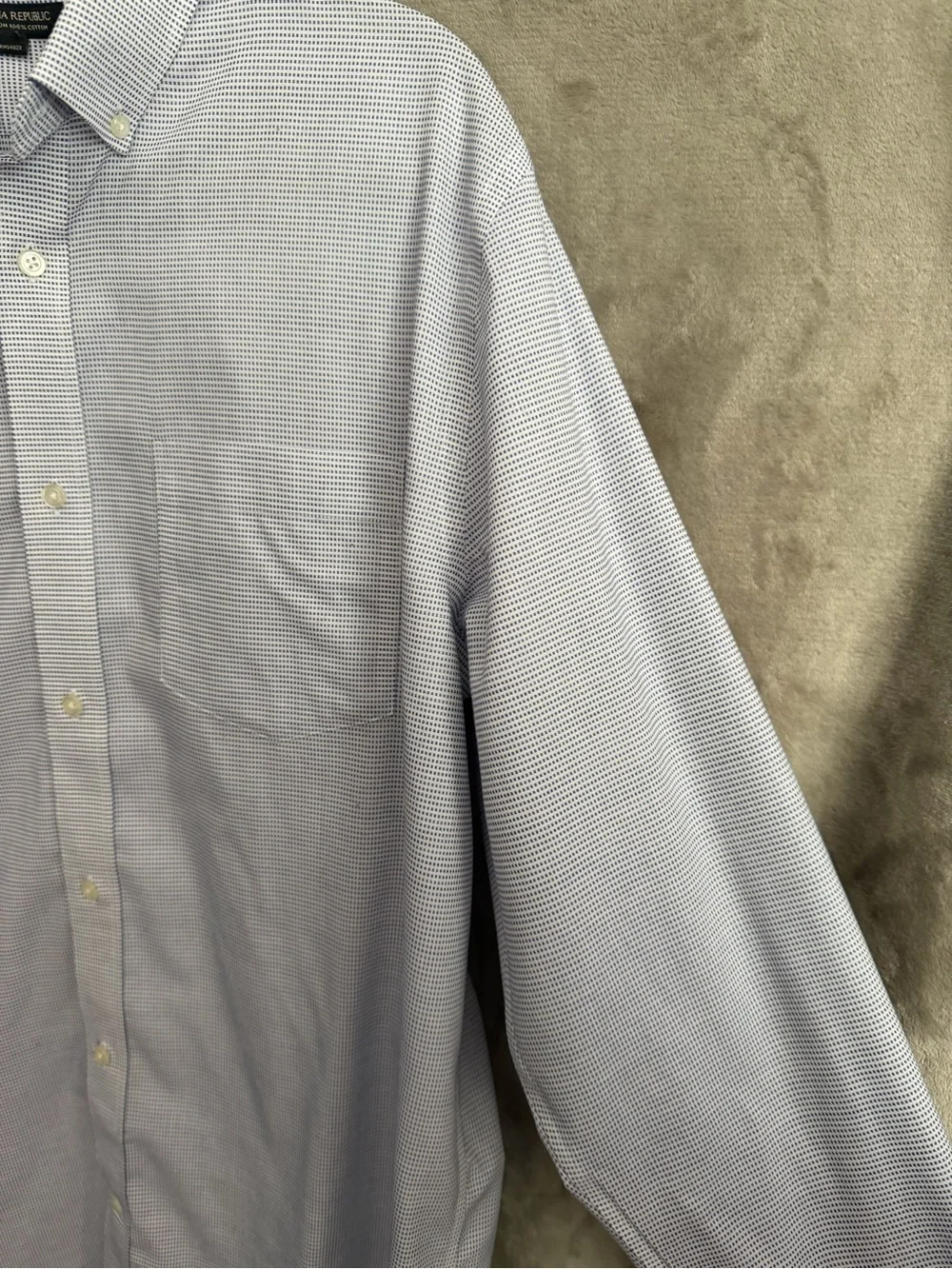 Banana Republic Light Blue Microstripe Button-Down Shirt - Men's